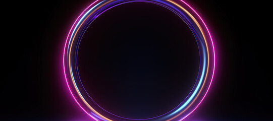 colorful circle of neon lights 21