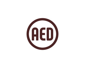 AED LOGO DESIGN VECTOR TEMPLATE