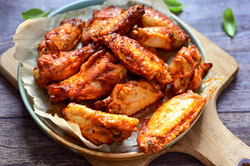 
 Crispy  deep fried   chicken 
 wings with cornflakes , ketchup and french fries . Breaded  with cornflakes chicken   wings. Junk fast food