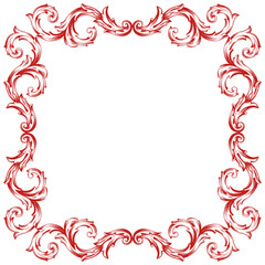 Love Frame Valentine's Day Ornament Line. Women's Mother's Day Ornament Border