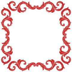 Love Frame Valentine's Day Ornament Line. Women's Mother's Day Ornament Border