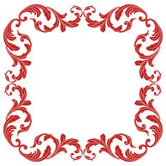 Love Frame Valentine's Day Ornament Line. Women's Mother's Day Ornament Border