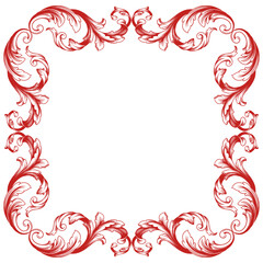 Love Frame Valentine's Day Ornament Line. Women's Mother's Day Ornament Border