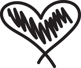 heart doodle, love symbol, background, illustration, valentine, valentines, drawing, scribble, outline