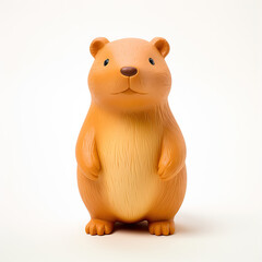 Fototapeta premium cute toy hamster on white background 