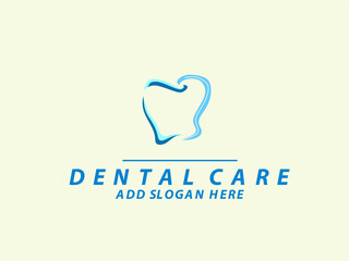 Dental care logo design illustration in vector format. Dental logo, Orthodontic logo.