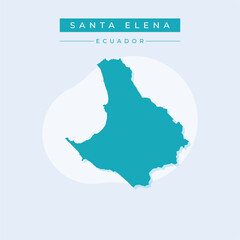 Vector illustration vector of Santa Elena map Ecuador