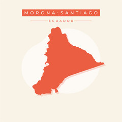 Vector illustration vector of Morona-Santiago map Ecuador