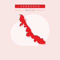 Vector illustration vector of Veracruz map Mexico