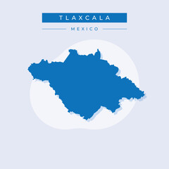 Vector illustration vector of Tlaxcala map Mexico