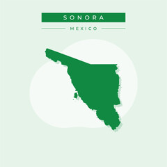 Vector illustration vector of Sonora map Mexico