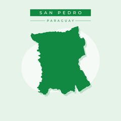 Vector illustration vector of San Pedro Hayes map Paraguay