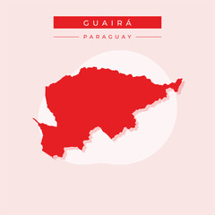 Vector illustration vector of Guairá map Paraguay