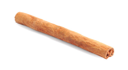 Dry aromatic cinnamon stick isolated on white