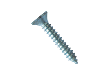 Silver bolt isolated. Silver screw element