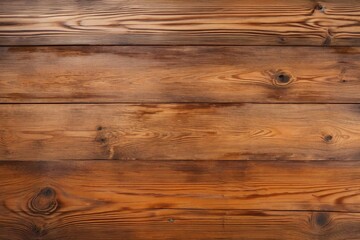 Wood plank top desk background, above view. Closeup grunge brown wooden oak table Generative AI