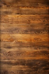 Naklejka premium Wood plank top desk background, above view. Closeup grunge brown wooden oak table Generative AI