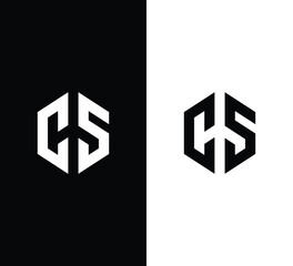 Fototapeta premium Monogram CS Letter Logo Design. Usable for Business Logo. Vector Logo