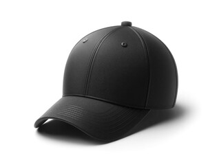 Black baseball cap isolated on white background. AI Generative