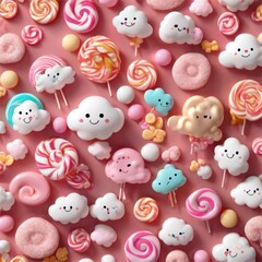 Sweetie candy and macaroons 