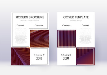 Naklejka na ściany i meble Business cover design template set. Orange abstrac