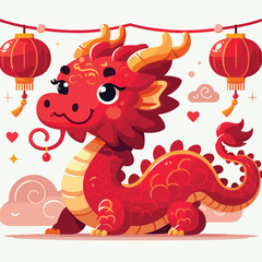 Welcome the Chinese New Year with our 2024 Dragon Icon! This charming design features a stylized dragon, a symbol of power, strength, and good luck in Chinese culture.