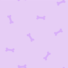 Seamless pattern with purple bone