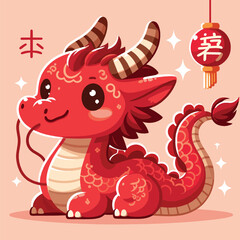 Welcome the Chinese New Year with our 2024 Dragon Icon! This charming design features a stylized dragon, a symbol of power, strength, and good luck in Chinese culture.