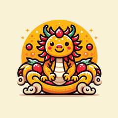 Welcome the Chinese New Year with our 2024 Dragon Icon! This charming design features a stylized dragon, a symbol of power, strength, and good luck in Chinese culture.
