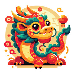 Welcome the Chinese New Year with our 2024 Dragon Icon! This charming design features a stylized dragon, a symbol of power, strength, and good luck in Chinese culture.