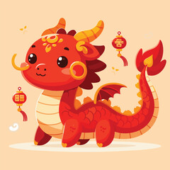 Welcome the Chinese New Year with our 2024 Dragon Icon! This charming design features a stylized dragon, a symbol of power, strength, and good luck in Chinese culture.