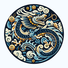 Welcome the Chinese New Year with our 2024 Dragon Icon! This charming design features a stylized dragon, a symbol of power, strength, and good luck in Chinese culture.