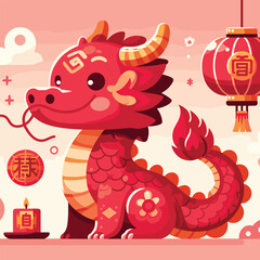 Welcome the Chinese New Year with our 2024 Dragon Icon! This charming design features a stylized dragon, a symbol of power, strength, and good luck in Chinese culture.