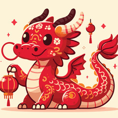 Welcome the Chinese New Year with our 2024 Dragon Icon! This charming design features a stylized dragon, a symbol of power, strength, and good luck in Chinese culture.