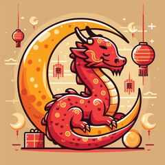 Welcome the Chinese New Year with our 2024 Dragon Icon! This charming design features a stylized dragon, a symbol of power, strength, and good luck in Chinese culture.