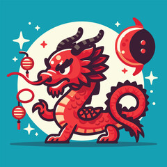 Welcome the Chinese New Year with our 2024 Dragon Icon! This charming design features a stylized dragon, a symbol of power, strength, and good luck in Chinese culture.