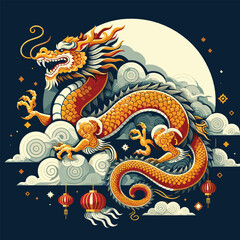 Welcome the Chinese New Year with our 2024 Dragon Icon! This charming design features a stylized dragon, a symbol of power, strength, and good luck in Chinese culture.