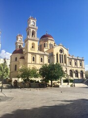 the cathedral of st nicholas in the town of corfu country