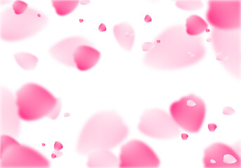 Cute Cartoon Valentine Frame Border. Pink Bubble Falling Background Illustration.