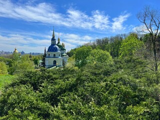 Vydubychi Monastery  historic monastery in the  Kyiv city, Ukraine.
