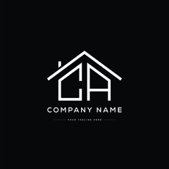 Letter CA Home Logo Design. Usable for Business Logo. Home Vector Logo