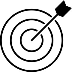 Target / Dart icon business concept for graphic design, logo, web site, social media, mobile app, ui illustration