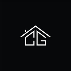 Letter CG Home Logo Design. Usable for Business Logo. Home Vector Logo