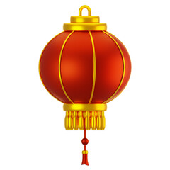 Obraz premium Chinese lantern icon on 3d rendering. Chinese new year icon concept