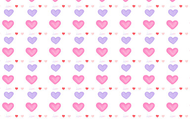 background valentine's day heart seamless pattern watercolor hand drawn illustration 
