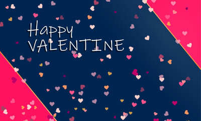 A pink valentine banner with a heart pattern, suitable as a background
