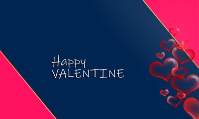 A pink valentine banner with a heart pattern, suitable as a background