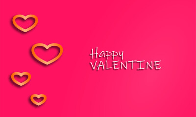 A pink valentine banner with a heart pattern, suitable as a background