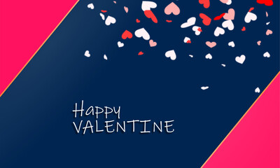 A pink valentine banner with a heart pattern, suitable as a background