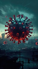 The virus is over the city. Virus protection of the megalopolis